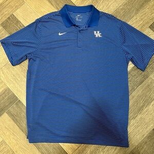 Nike Royal Blue Striped Polo Shirt